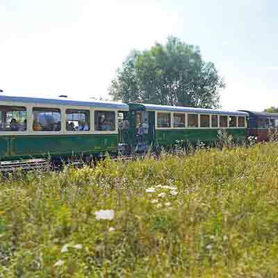 Little steam train, from Crotoy to Cayeux-sur-mer